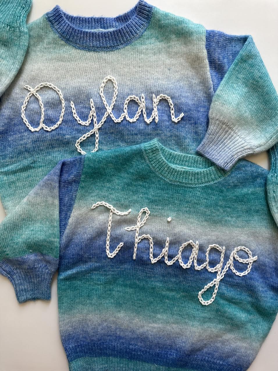 Tie dye sweatshirt with name embroidered hot sale